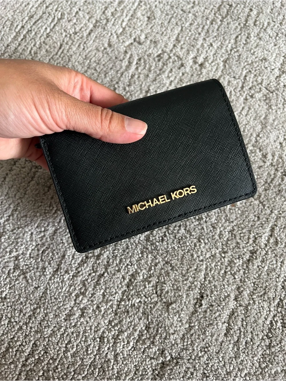 Michael Kors Black Wallet with Gold Logo